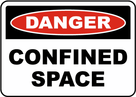 Confined space sign