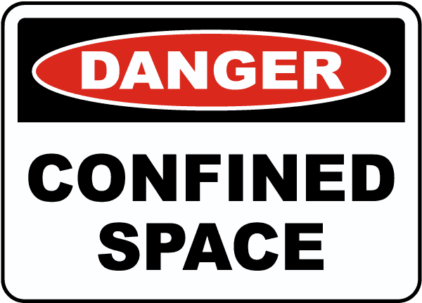 Confined space sign