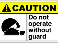 Machine guarding sign