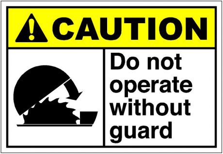 Machine guarding sign