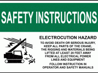 Osha crane sign osie 15151 1000