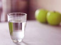 Glass Of Pure Water On Kitchen Table