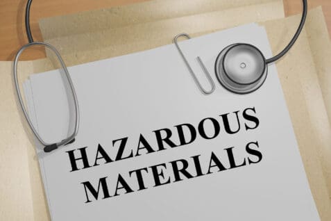 Hazardous materials medical concept