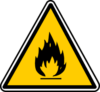 Inflammable Sign Hazardous