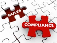Rules compliance following regulations compliant puzzle 3d illustration