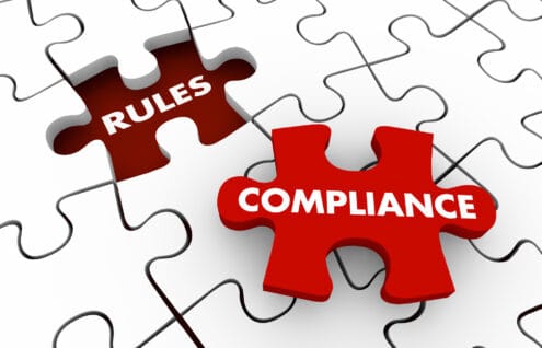 Rules Compliance Following Regulations Compliant Puzzle 3d Illustration