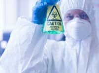 Close up of a scientist in pro