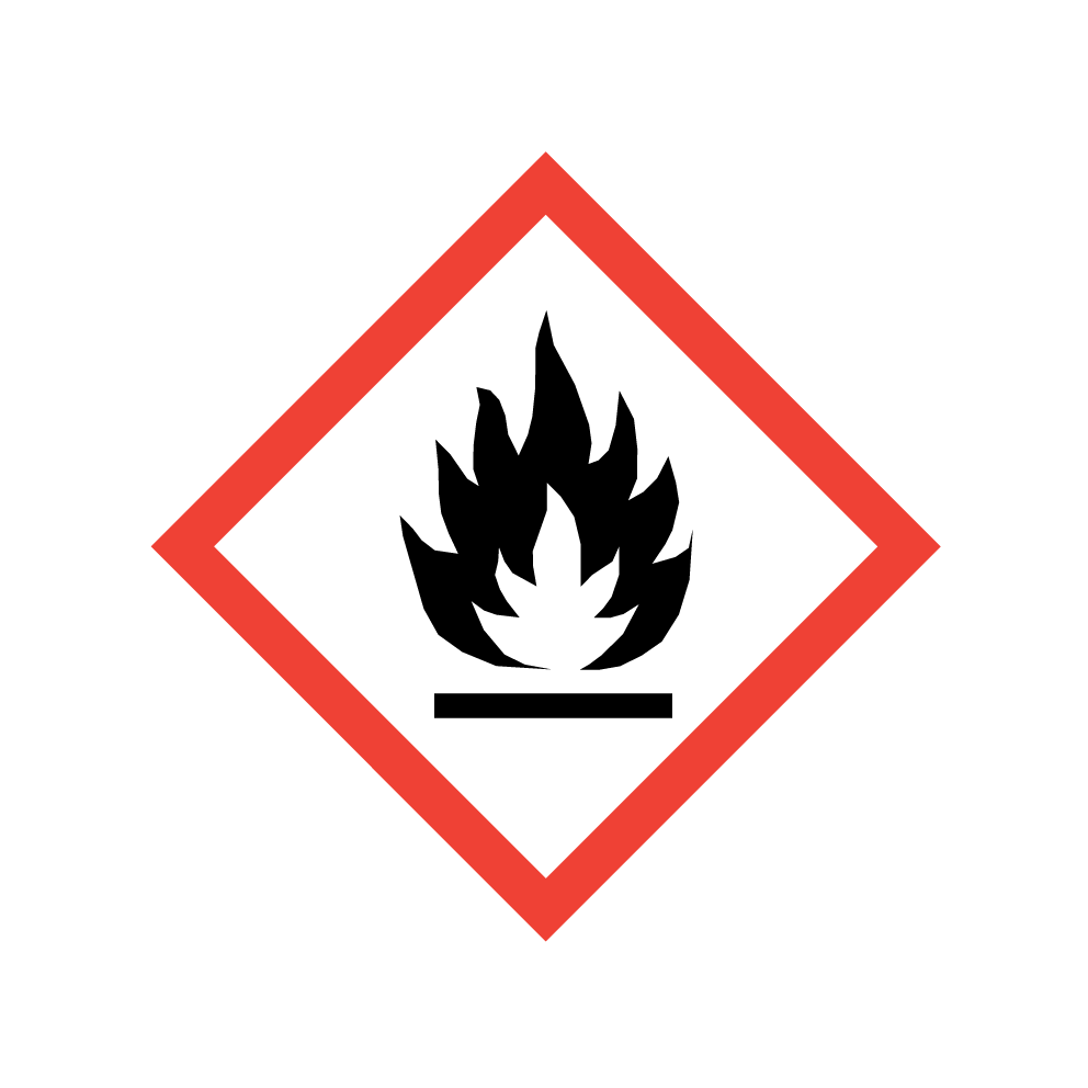 GHS Pictogram for flammable materials—used for chemicals that ignite easily.